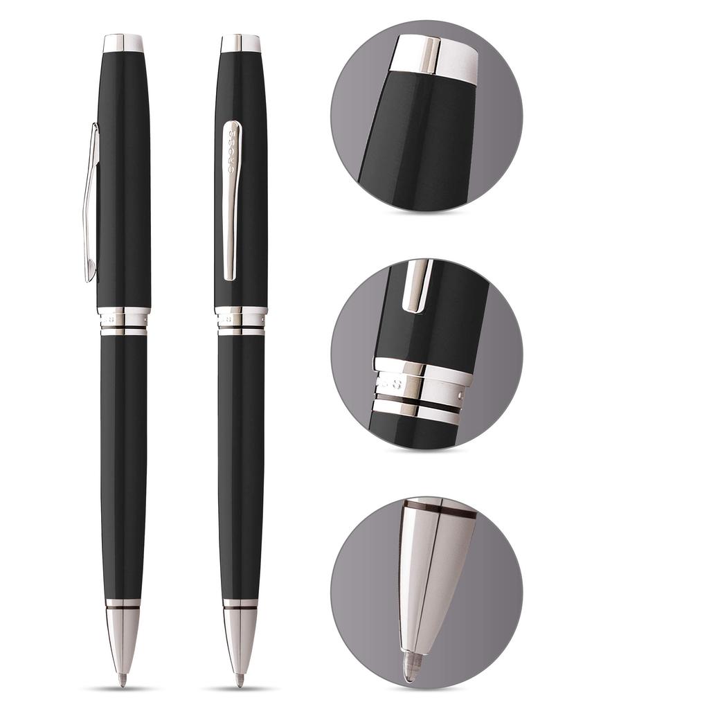 Cross Ballpoint Coventry Black Genuine Imported Product Pen, Oil-Based, AT0662-6, Lacquer,