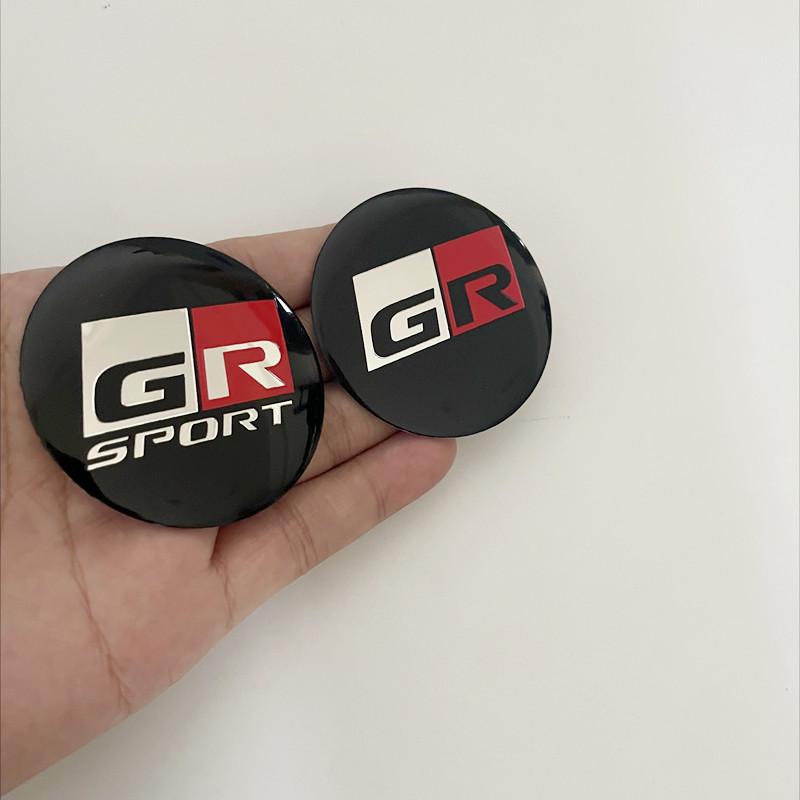 4 шт. 56 мм Наклейки на центральные колпачки дисков с логотипом GR Sport для колес автомобиля, наклейка на диск для Toyota Corolla 86 Supra CHR Yaris Camry Prius Rav4 Авто
