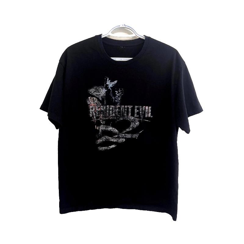 Resident Evil 2 Tshirt Retro Electronic Game Tshirt For Unisex Summer New Y2k Street Style Suitable For Both Unisex And Unisex