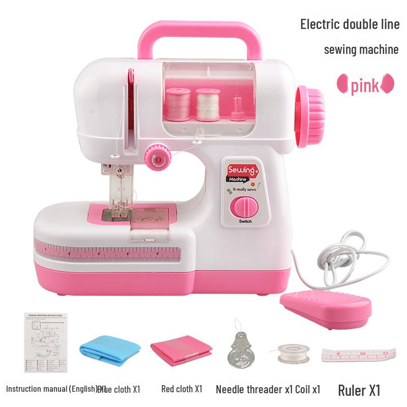 Детская электрическая двухниточная швейная машинка своими руками: Имитация легкого небольшого прибора для шитья в домашних условиях, идеальная игрушка ручной работы для девочек.