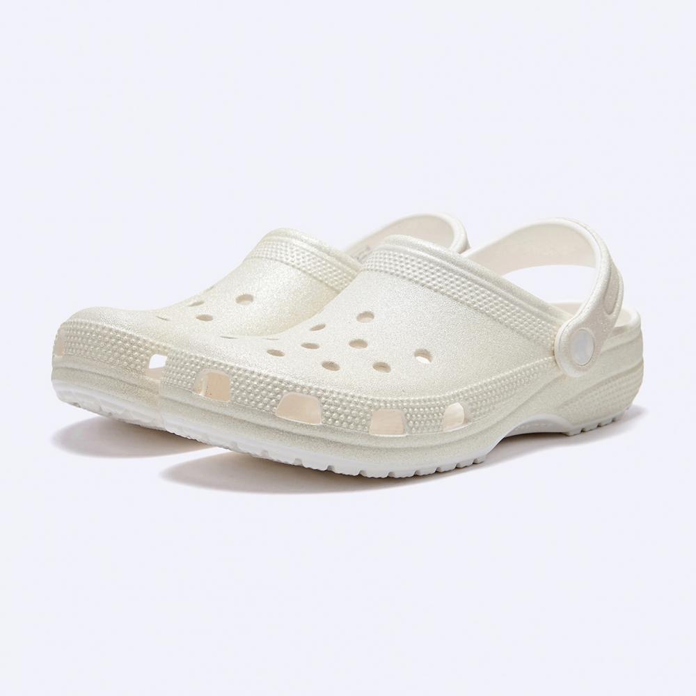 Crocs Классические блестящие сабо белые 205942 100