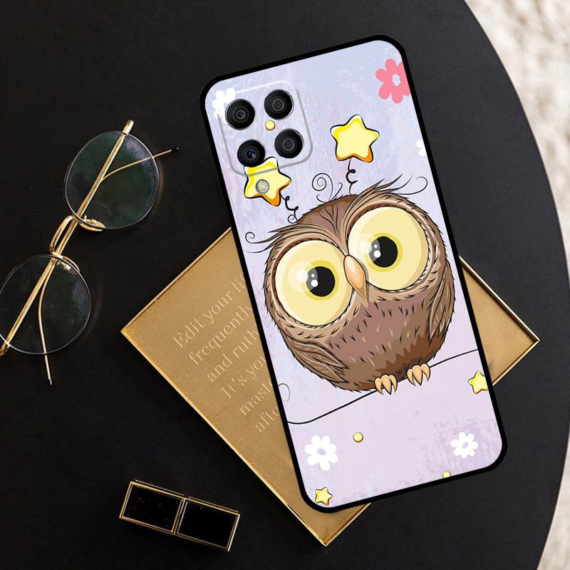 Cute Cartoon Owl For Samsung Galaxy M16 M06 M12 M13 M14 M15 M35 M55 M34 M54 M33 M53 M21 M31 M11 M32 M52 Case