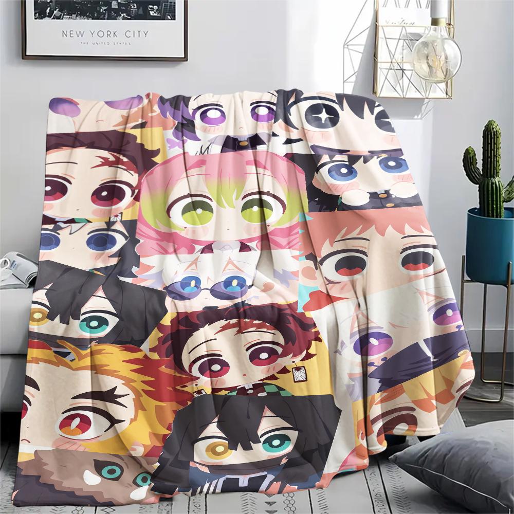 Demon Slayer Character Group Blanket, Warm Throw for Home Use, Great Gift for Demon Slayer Collectors.chl