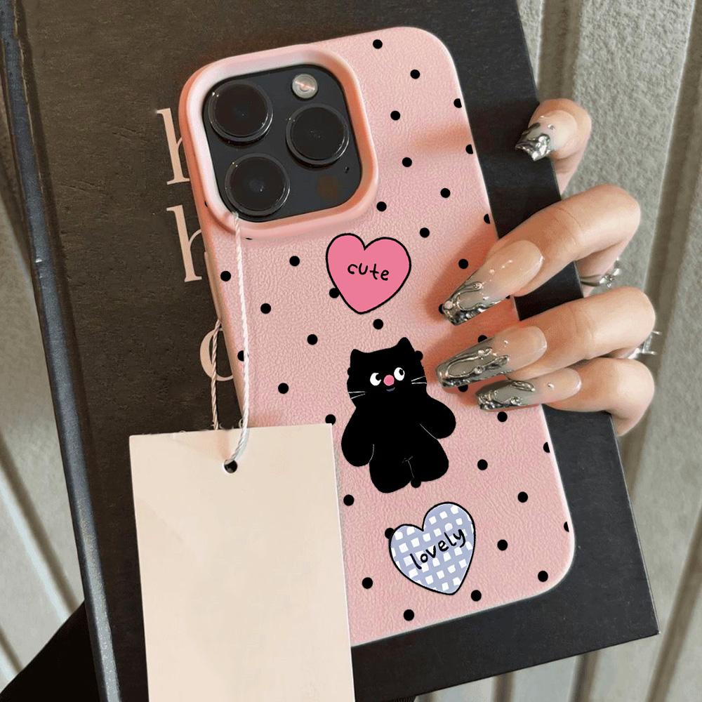 Чехол для телефона iPhone 11 13 XR XS Max, чехол для iPhone 12 14 15 16 Pro Max 12 Pro 15 Plus, кожаный, окрашенный, водонепроницаемый, устойчивый к падениям и износу, мультяшный