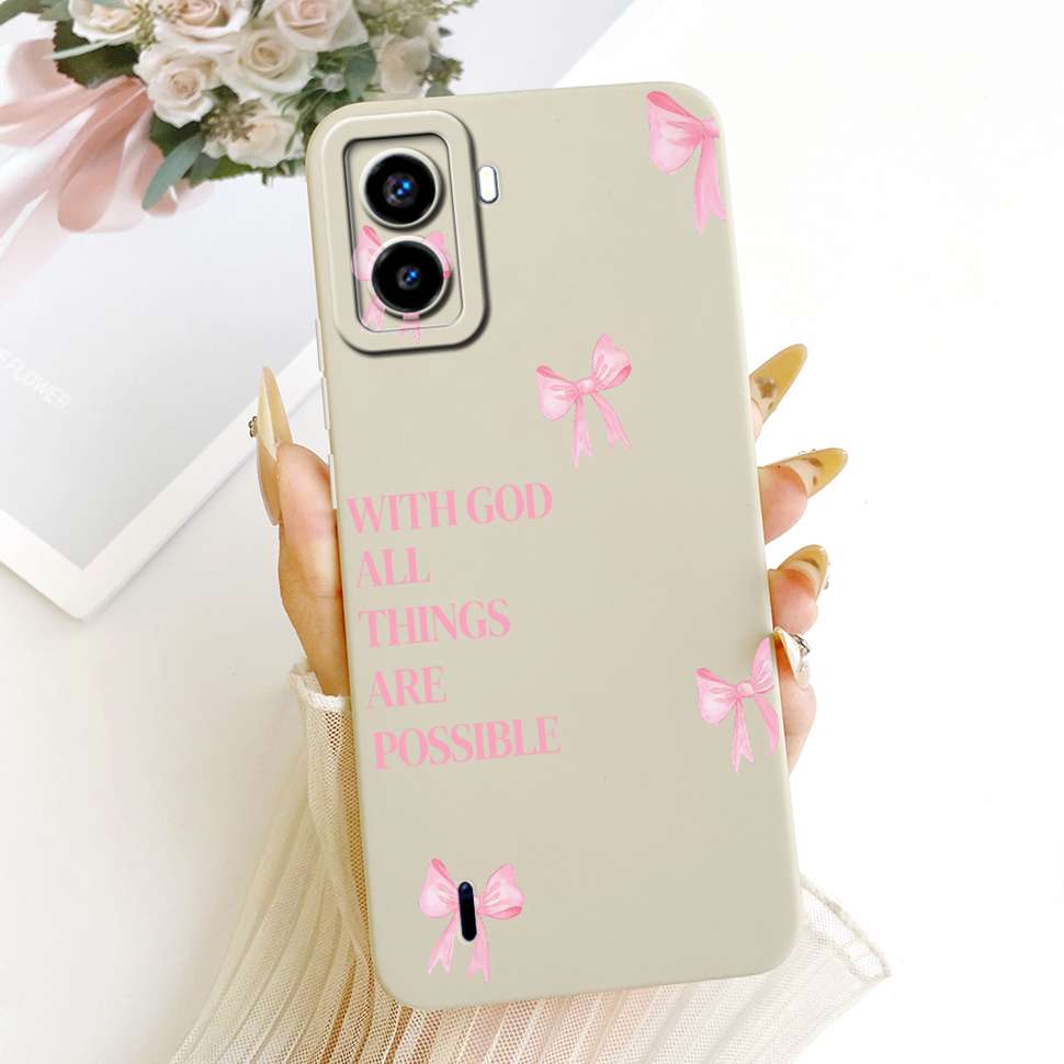 Для Tecno Pop 6 Без сканера отпечатков пальцев Чехол Милая Кошка Рисунок Однотонный Мягкий Силиконовый Чехол Для Tecno Pop 6 Pop6 Чехол для Телефона
