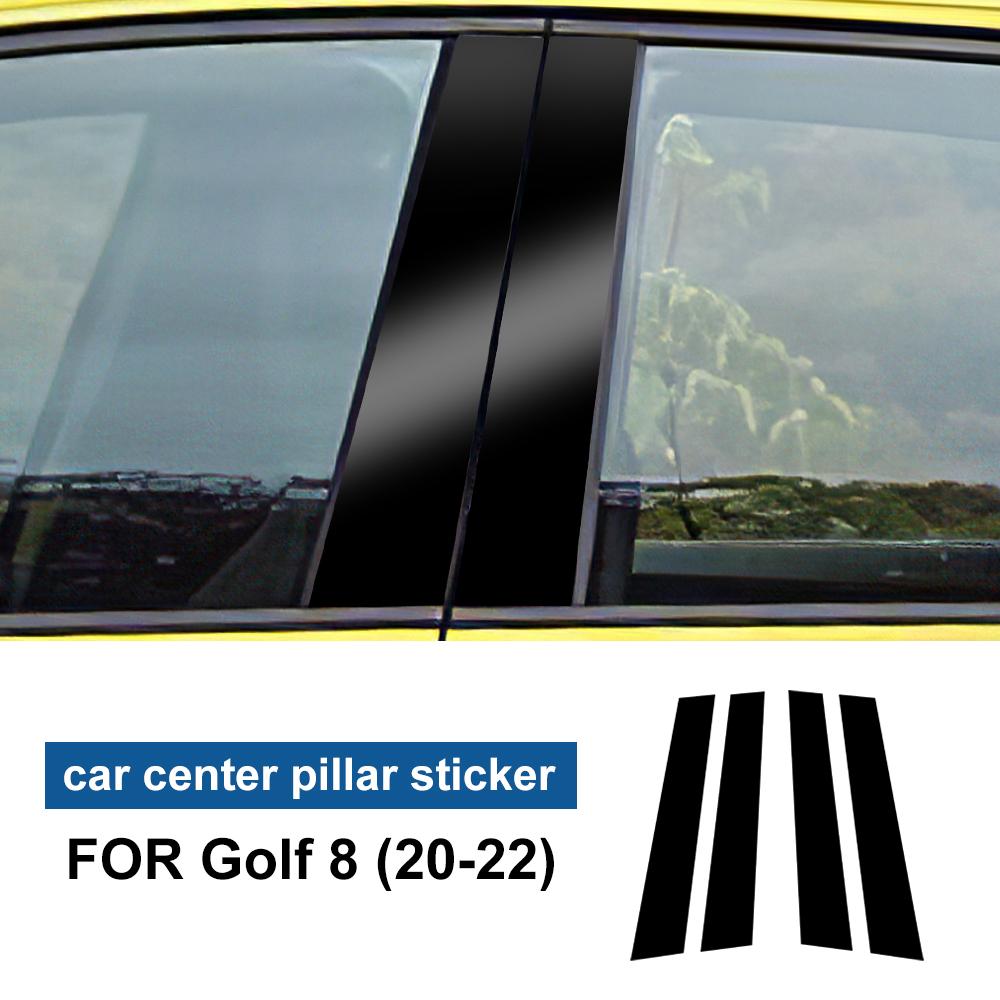 Carbon Fiber B Pillar Cover Car Window Column Decorative Sticker for Volkswagen VW Golf 6 7 8 MK6 MK7 MK8 2010- Accessories