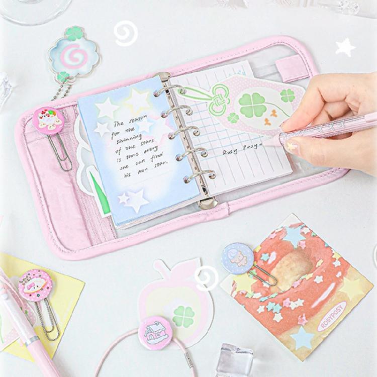 ПВХ тетрадь на 5 колецах с блоком для сменных листов 5-дырочный журнал-планировщик ПВХ тетрадь на 5 кольцах с кармашком для карт