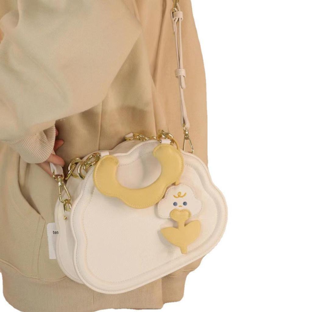 Нишевая милая кремовая сумка-облако через плечо 2025 - Простая и универсальная для женщин