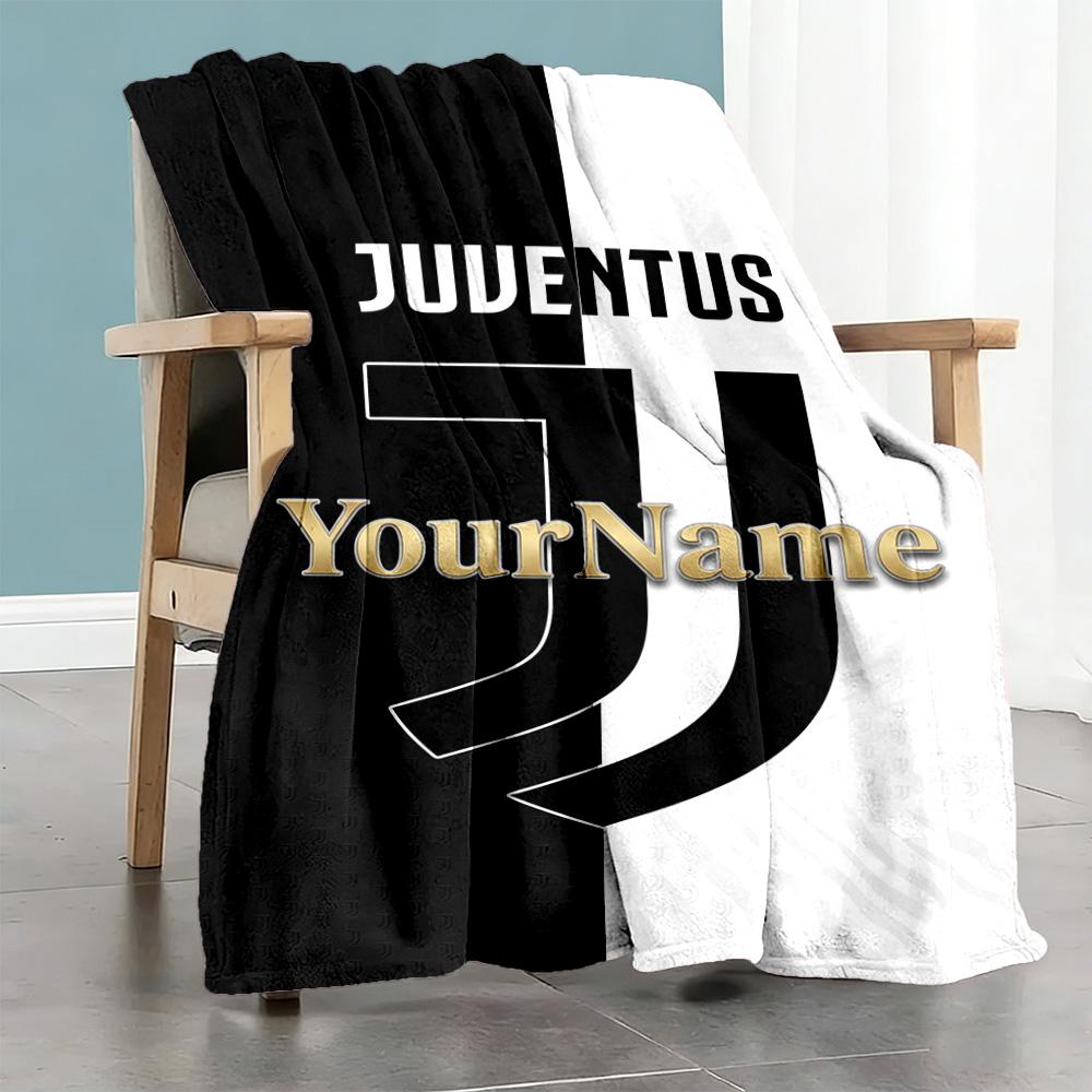 Juventus Personalized Text Blanket Cozy Customizable Blanket Ultra-Soft Great for Living Room Chair Office Seaside Ideal for All Seasons