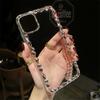 Для чехла для телефона IPhone17Promax Ins для Apple 16 Стразы 14plus Прозрачный 12Pro Браслет 13