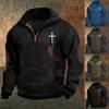 Men's Fleece Hoodie Casual Long Sleeve 1/4 Zipper Pullover Sweatshirts