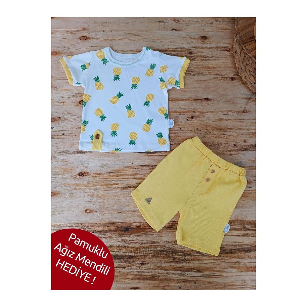 Летний комплект одежды для маленьких мальчиков, комплект из 2 подарочных нижних шорт для новорожденных, комплект одежды для малышей с короткими рукавами