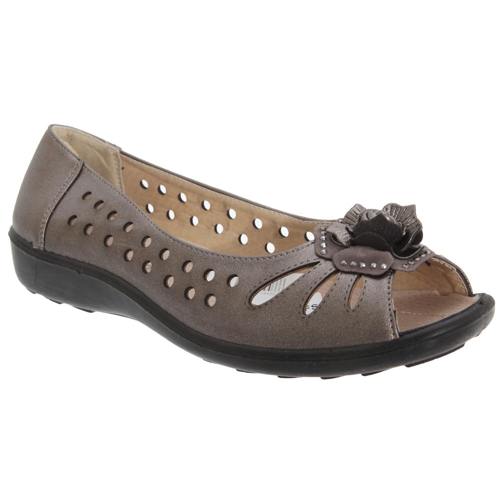 Boulevard Женская/женская повседневная обувь с открытым носком и цветочным узором