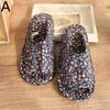 Vintage Korea Floral Home Shoes Slippers Women Cotton Fabric House Slipper Sewing Comfy Flat Shoes Indoor Soft Travel