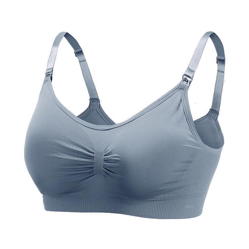 Seamless Maternity Nursing Bra - Large Size, Front Buckle, No Underwire, Anti-Sagging