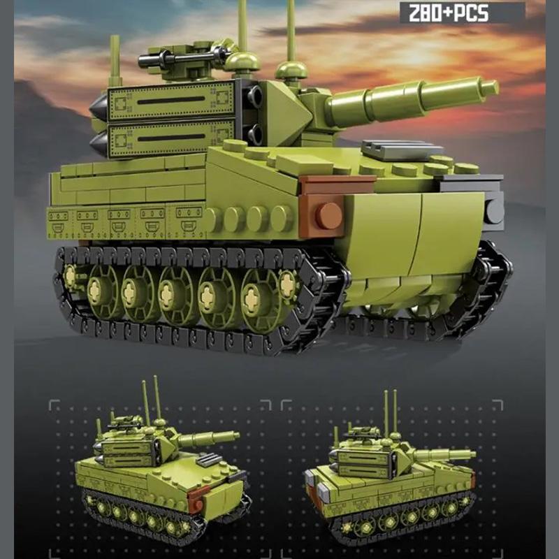 280 шт., военный армейский танк, здание, кирпичный блок, конструктор, детский день, подарки на день рождения для мальчика