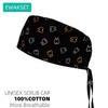 Medical Printed Dentist Surgical Cap Cotton Breathable Lab Vet Pharmacy Dentistry Clinic Working Scrub Caps Unisex Dental Caps