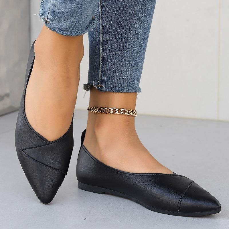 Fashion Ladies Shoes 2024 Hot Sale Slip On Women's Flats Office Daily Flats Women Shallow Pointed Toe Soft Bottom Flat with Shoes Women