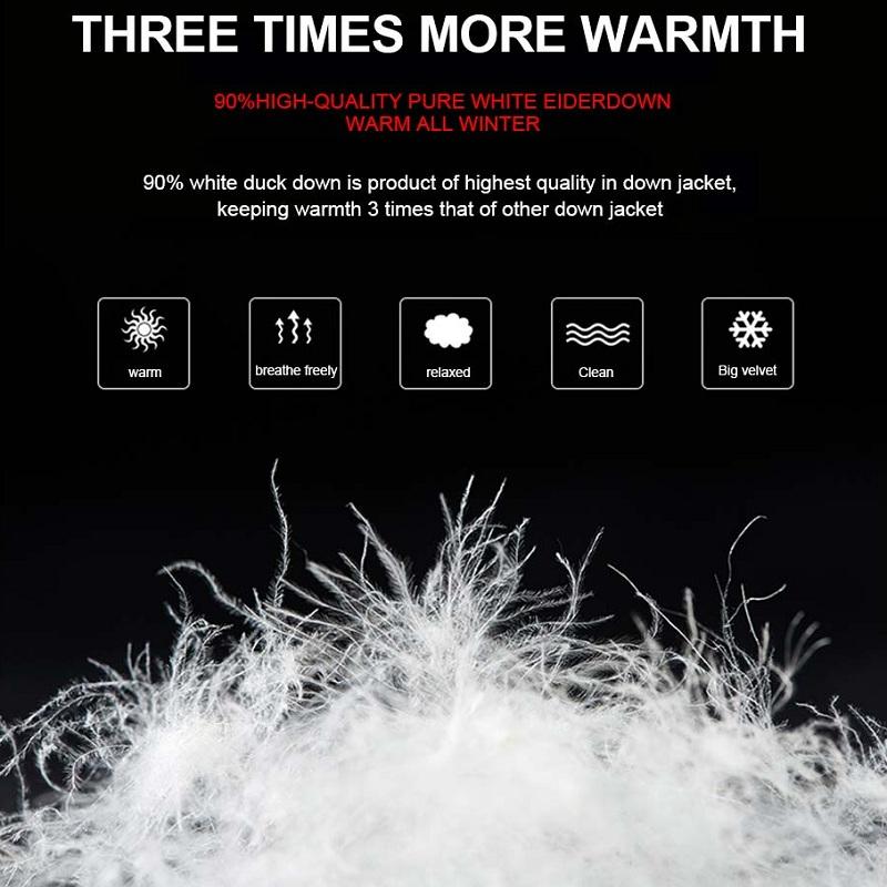 Мужская и женская свободная теплая пуховая куртка большого размера из удлиненной и утолщенной лазерной ткани