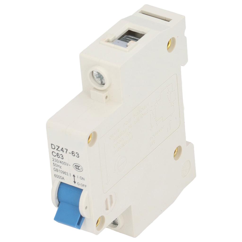 Автоматический выключатель 1P Изолятор остаточного тока Крепление на DIN-рейку 230В 400В 63А DZ47?63 C63