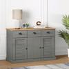 VidaXL Buffet with Drawers VIGO 113x40x75 Cm Grey Solid Pine Wood 353192