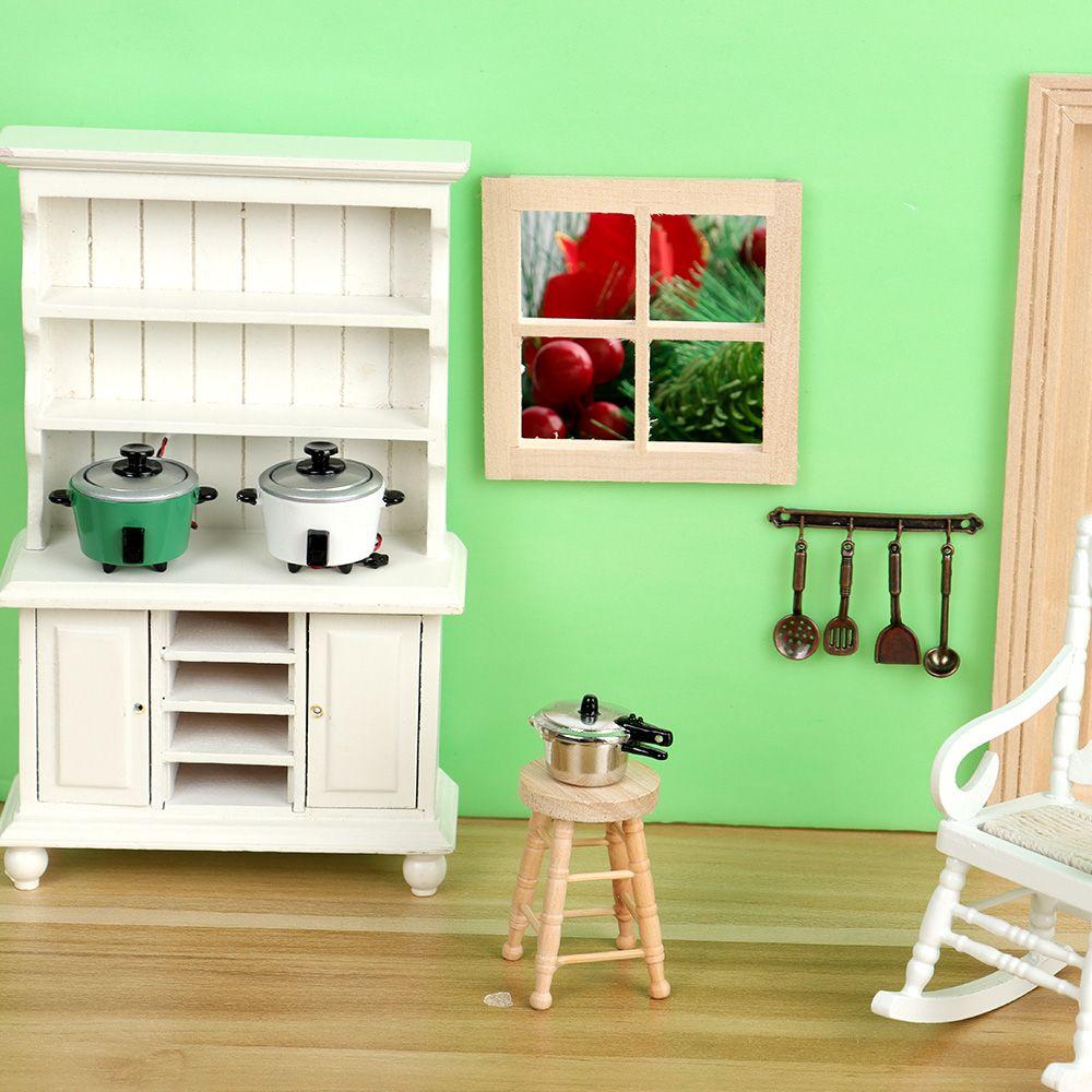 Мебель Ложка Кастрюля Мини Набор Столовых Приборов Имитация Посуды Аксессуары для Кукол Миниатюрная Посуда