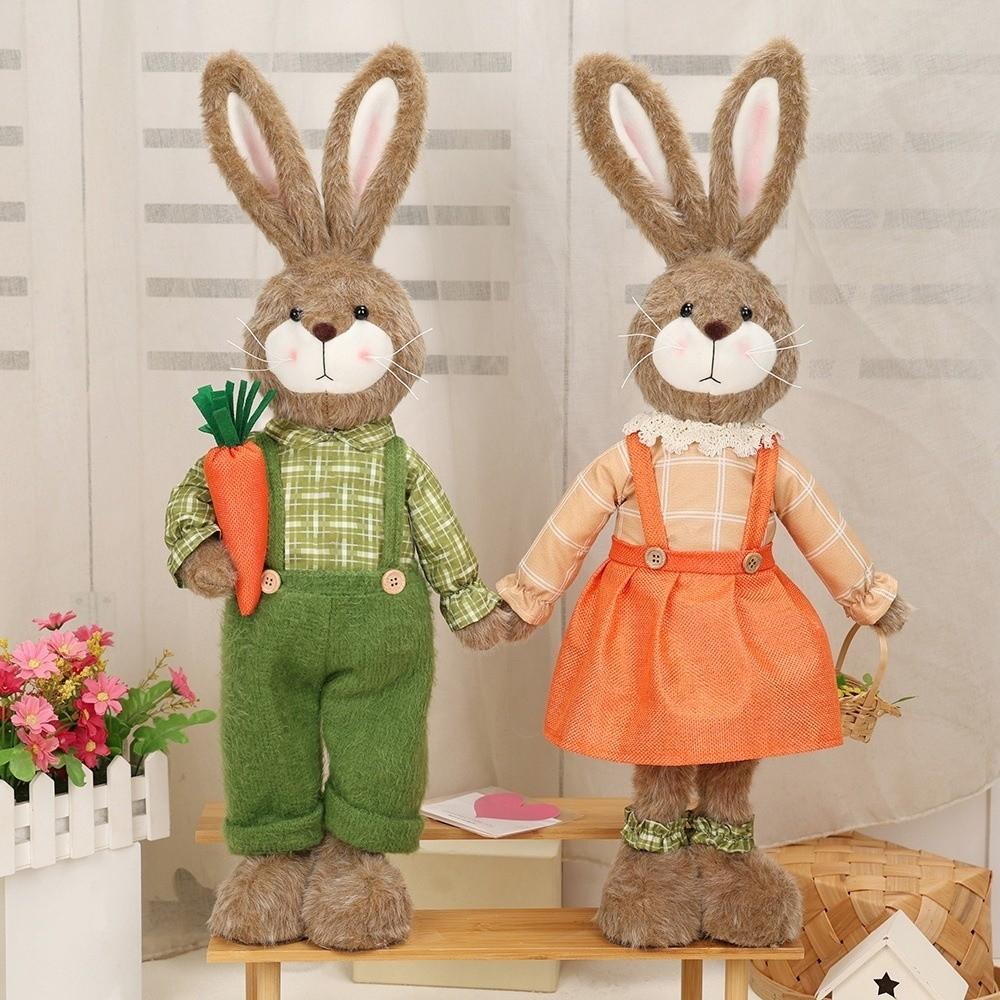 Cartoon Bunny Telescopic Doll Retractable Merry Easter Decoration Party Favors