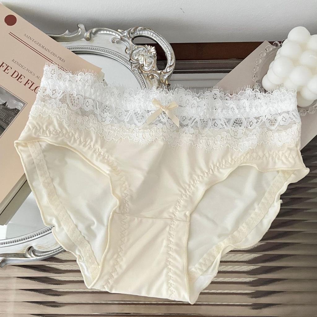 Тонкое дышащее нижнее белье Ice Silk бесшовное нижнее белье женские трусы средней талии сексуальные кружевные женские трусики-бикини