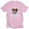 Grunge Style Jack Russell Terrier Men Camisas Men Casual Dog Friend Tshirt Distressed Print Premium Cotton Tee Camisas