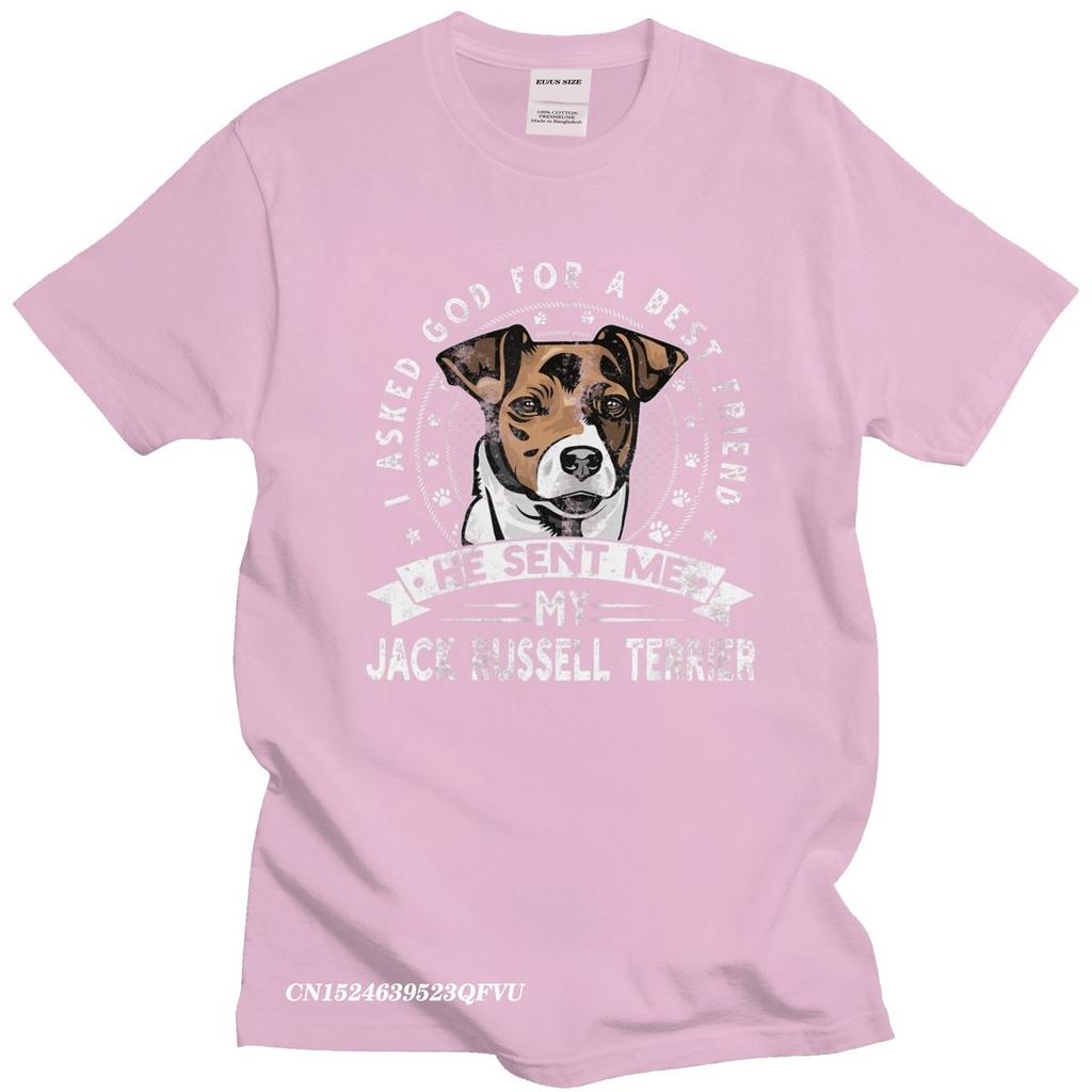 Grunge Style Jack Russell Terrier Men Camisas Men Casual Dog Friend Tshirt Distressed Print Premium Cotton Tee Camisas