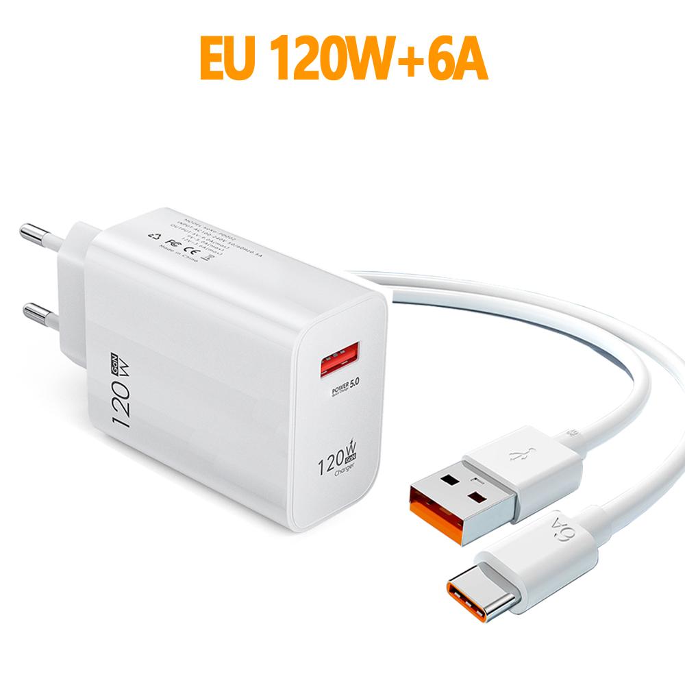120 Вт USB GaN зарядное устройство быстрая зарядка QC3.0 USB C Type C кабель мобильный телефон зарядное устройство адаптер для iPhone Samsung Xiaomi быстрая зарядка