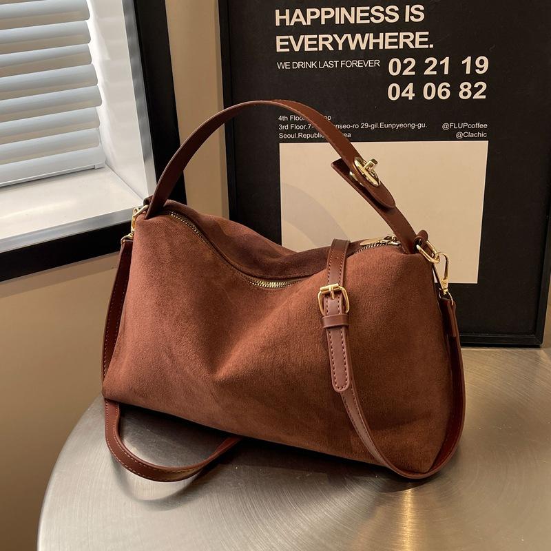 Продвинутая ретро-сумка для женщин 2026 года, новая матовая сумка через плечо с текстурой, вместительная сумка-тоут для поездок на работу