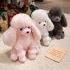 Lifelike Poodle Dog Plush Toys Soft Kawaii Puppy Dolls For Children Girlfriends Creative Dog Model Props Christmas Birthday Gift