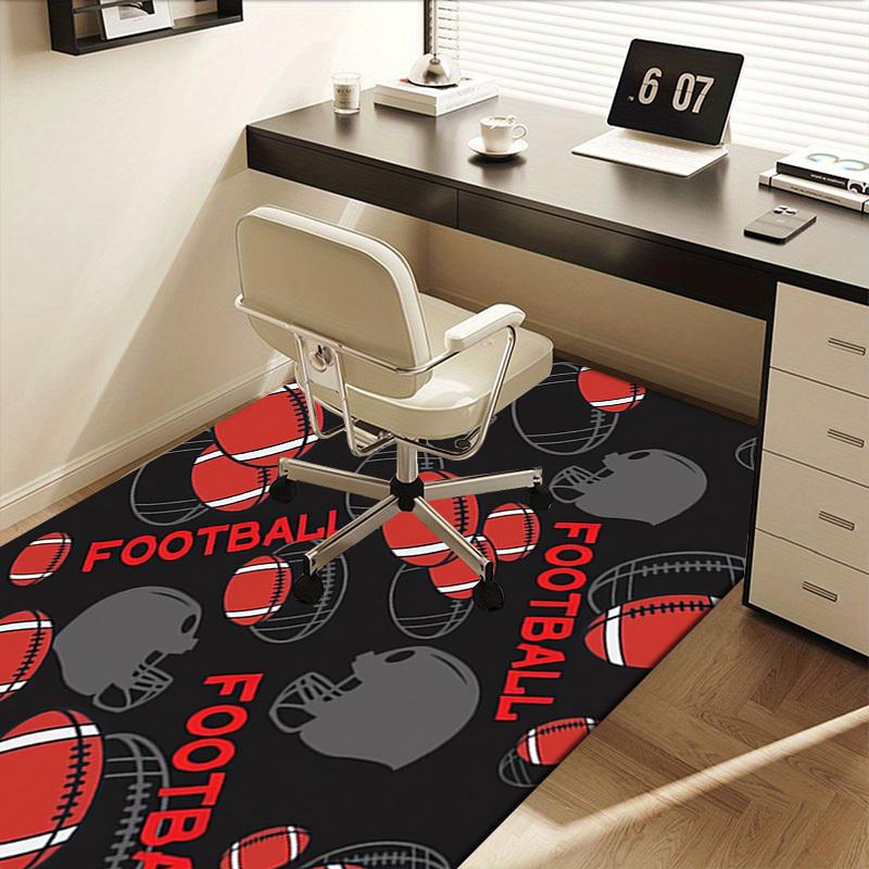 Office Carpet: Football Patterned Sofa Rug for Chair Protectiona023