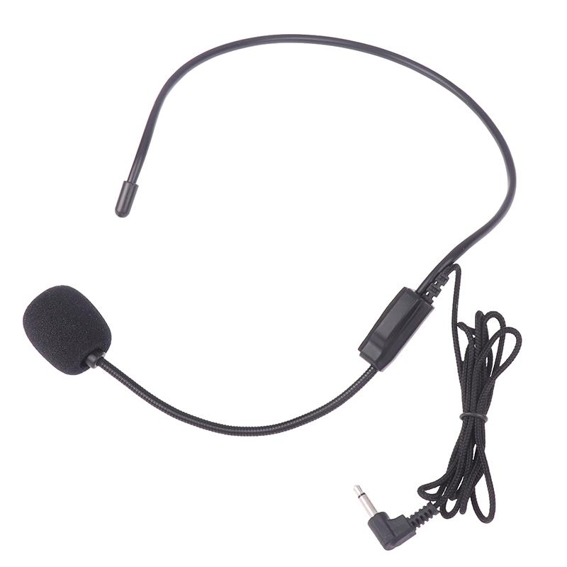 Portable Head-Mounted Headset Microphone Wired 3.5Mm Plug Lecture Speech Headset Mic For Teaching Meeting Bee Ear Mic