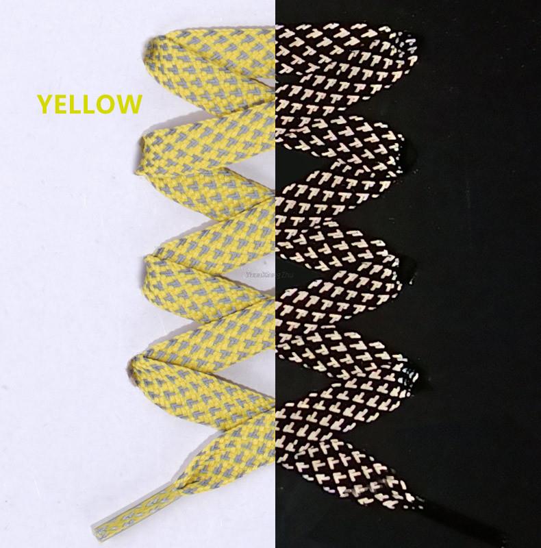 1 пара светоотражающих шнурков плоские шнурки для кроссовок цветные светоотражающие шнурки светящиеся шнурки 100/120/140/160 см шнурки