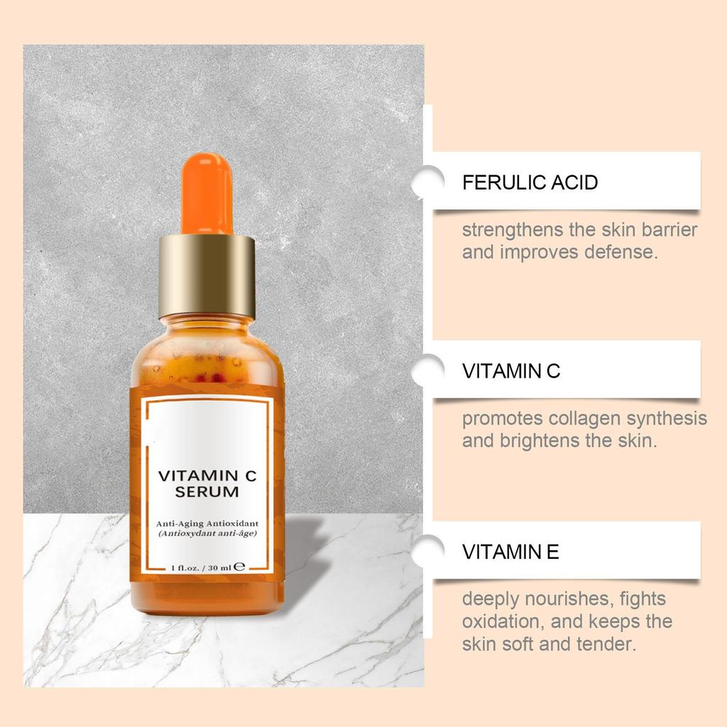 Сыворотка с витамином С Нежный питательный уход за кожей лица Увлажняющий увлажняющий уход за кожей Сыворотка 30 мл