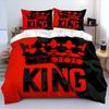 Пододеяльник Королевская Корона King Size Серый Черный Фон Принт Короны Комплект Покрывал для Одеяла 3 шт. Для Девочек Мальчиков Подростков Декор Спальни