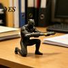 Muscle Detail Pen Holder Kneeling Hero Stand, 3D Printed Dark Style Desk Office Organizer Organizer, Action Figure Pencil for Office, Collectible Gift