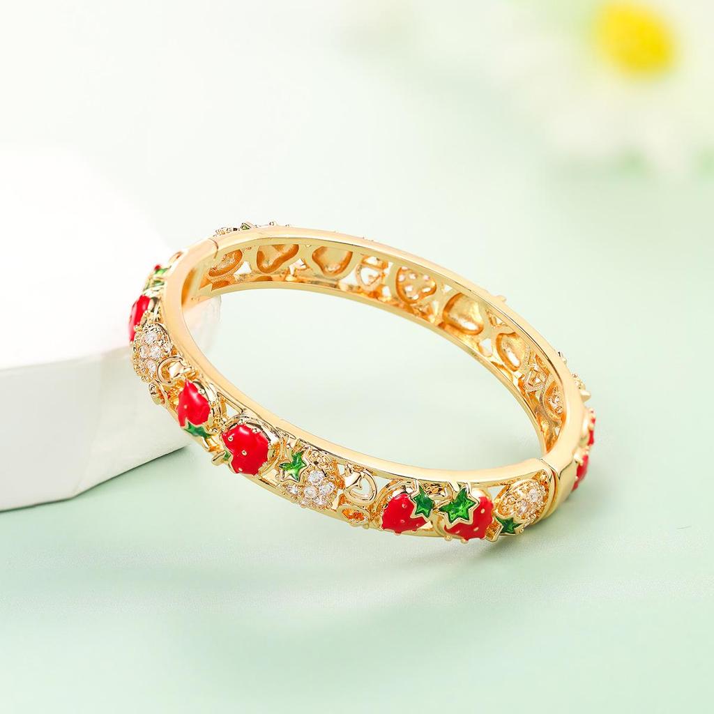 Widney Beijing Cloisonné Children's Open Diamond Bracelet - National Style Gift