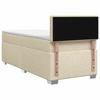 Box Spring Bed with Mattress and LED Cream 80 x 200 cm Fabric