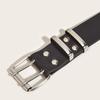 Hip Hop Rivet Belts Star Eyelet Waist Band Y2k Double Pin Buckle Waistband