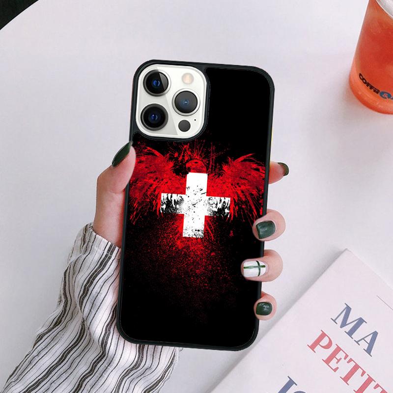 Швейцария Швейцарский Флаг Чехол для Телефона Для iPhone 17 Air 16 15 14 13 12 11 Pro Max Plus Max Чехол Оболочка coque
