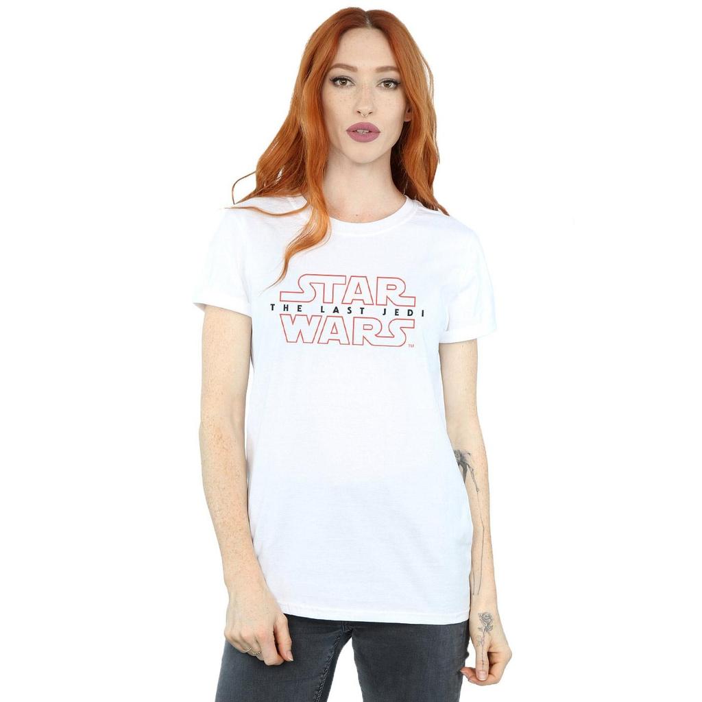Star Wars Womens/Ladies The Last Jedi Logo Cotton Boyfriend T-Shirt