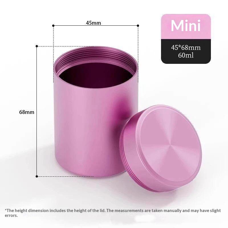 Sealed Mini Portable Tea Can Moisture-proof Aluminium Alloy Metal Storage Box for Camping Picnic Tea Storage