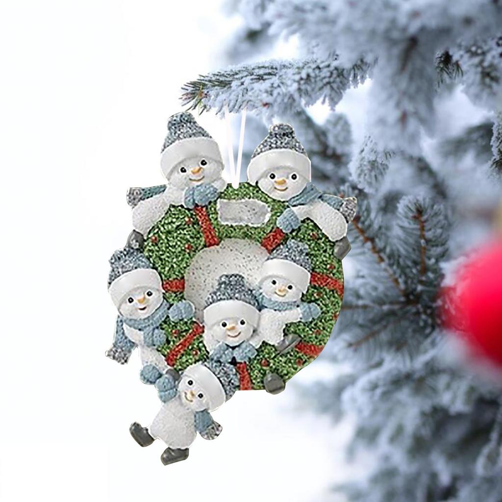 Персонализированные творческие сохранившиеся семейные орнаменты на рождественскую тематику, украшения для праздничных вечеринок