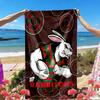 South Sydney Rabbitohs Print Beach Towel, Versatile Lightweight Absorbent Beach Towel for Pool Surf Yoga Bathroom, Perfect Birthday Holiday Gift
