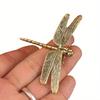 Vintage Brass Dragonfly Figurine - Antique-Style Home & Office Desk Decor, Creative Tea Pet Collectible