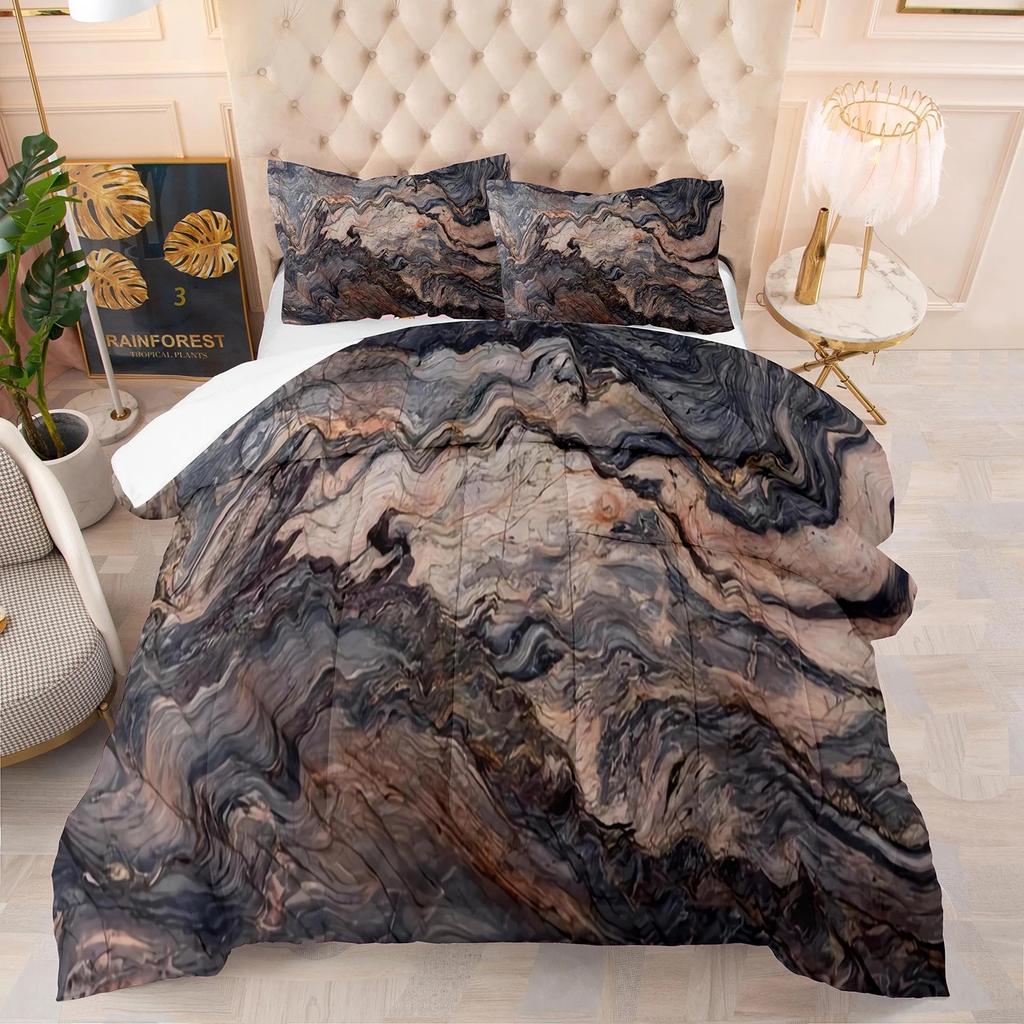 Пододеяльник с абстрактным черным золотом и мрамором, наволочки, комплект постельного белья Twin Queen King 200x200, роскошный скандинавский дизайнер