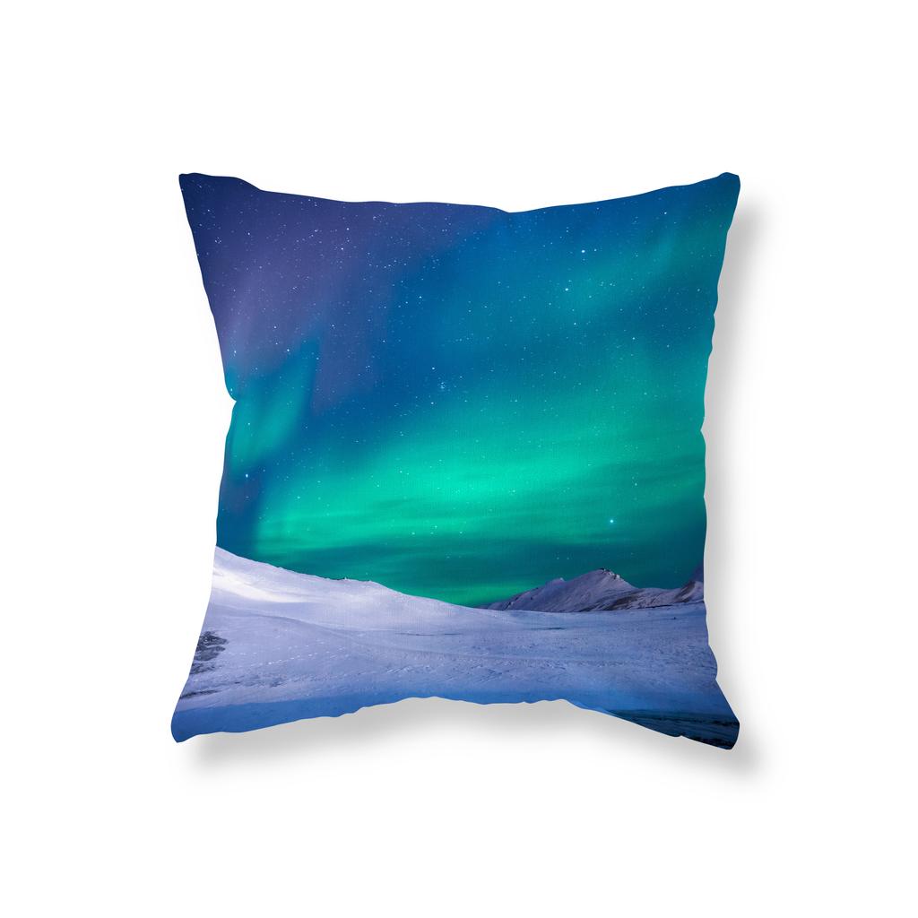 Подушка-плед с видом на северное сияние и звездное небо, декор для дивана, декор для эстетики комнаты, наволочка, чехол на подушку для стула, домашний декор